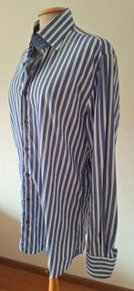 Giordano blouse , blauw/wit gestreept , maat L (42), Ophalen of Verzenden, Zo goed als nieuw, Blauw, Halswijdte 41/42 (L)