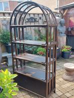 Vintage Manou Rotan Boogkast, Ophalen, Gebruikt, Minder dan 150 cm, Met lade(s)