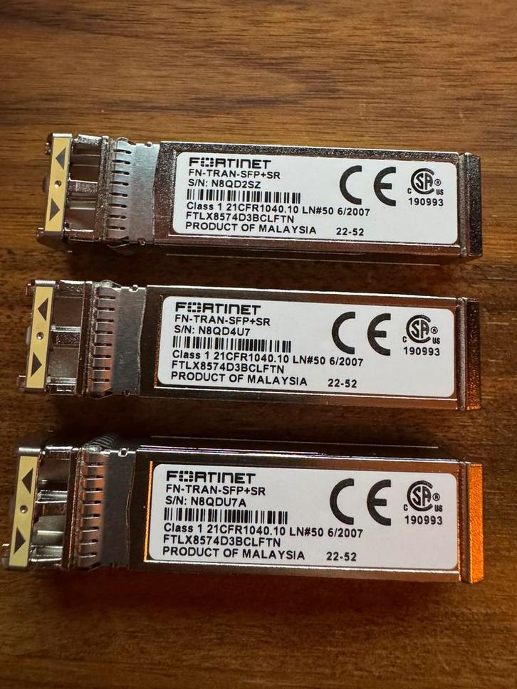 Fortinet SFP FN-TRAN-SFP+SR, Computers en Software, Netwerk switches, Zo goed als nieuw, Ophalen of Verzenden
