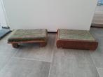 2 antieke voetenbankjes, voetensteunen, Antiek en Kunst, Antiek | Meubels | Stoelen en Banken, Ophalen of Verzenden