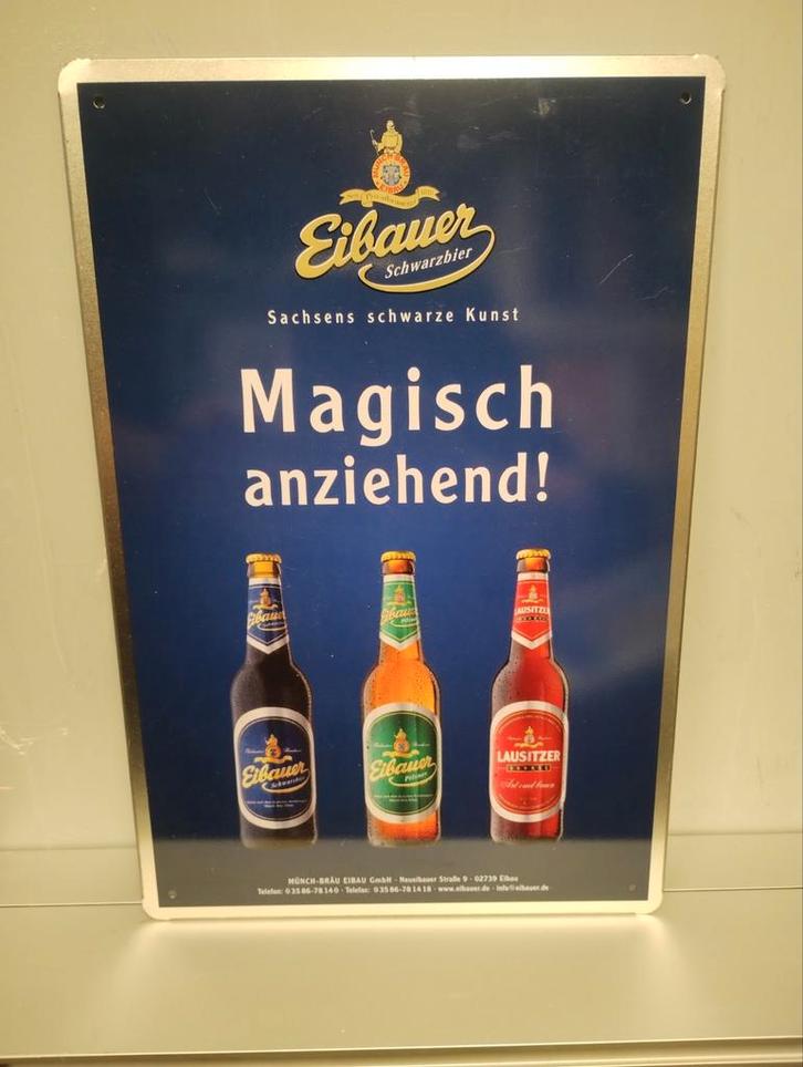 Eibauer bier reclamebord, Verzamelen, Merken en Reclamevoorwerpen, Zo goed als nieuw, Reclamebord, Ophalen of Verzenden