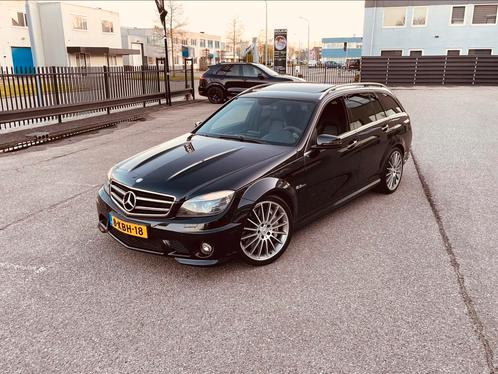 Mercedes-Benz C-Klasse 6.2 C63 AMG Estate AUT 2008 Zwart, Auto's, Mercedes-Benz, Particulier, C-Klasse, ABS, Adaptieve lichten