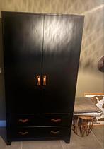 Woood Dian Garderobekast - Grenen - Zwart, Ophalen, 50 tot 100 cm, Zo goed als nieuw, 25 tot 50 cm