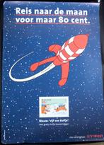 Kuifje Poster Tintin raket fusée, Verzenden, Kuifje, Zo goed als nieuw, Overige typen