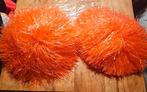 Oranje Pompons - cheerleader, Ophalen of Verzenden