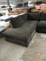 Wood ribstof hoekbank 290x190cm antraciet, ., Ophalen of Verzenden, Zo goed als nieuw, .