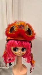 Oranje Skihelm met Skibril - Kielegat Carnaval, Ophalen of Verzenden, Nieuw, Carnaval, Accessoires