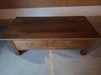 Houten salontafel met lades, Ophalen of Verzenden, Modern, Minder dan 50 cm, Rechthoekig