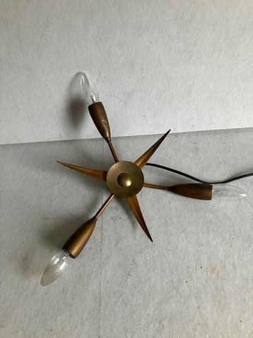 Vintage spider sputnik messing plafondlamp met 3 armen beschikbaar voor biedingen