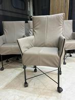 6 Montis Chaplin Stoelen, Huis en Inrichting, Stoelen, Ophalen, Leer, Zo goed als nieuw, Grijs
