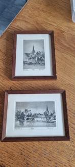 2 Etsen van Piet de Vries. Dorp Warten., Ophalen of Verzenden