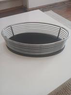 Broodmandje RVS met zwarte bodem, Overige materialen, Gebruikt, Mand, Ophalen of Verzenden