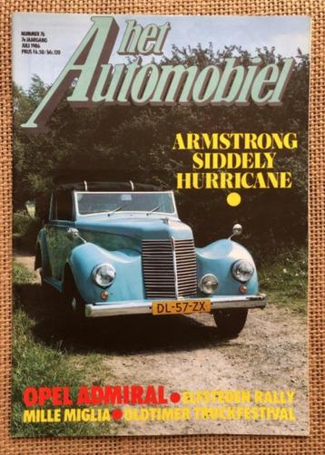 Automobiel: Opel Admiral, Armstrong Siddeley Hurricane beschikbaar voor biedingen