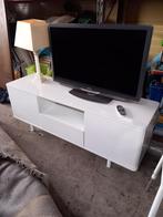 Tv meubel Ikea Mostorp wit lack, 150 tot 200 cm, Minder dan 100 cm, 25 tot 50 cm, Modern