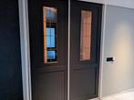 Schuifdeuren met glas in lood incl. profielen, Doe-het-zelf en Verbouw, Deuren en Horren, Ophalen, Gebruikt, 80 tot 100 cm, Glas