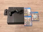 PlayStation 4 400GB + GTA5/BO3/R6 Siege – 1 controller, Spelcomputers en Games, Spelcomputers | Sony PlayStation 4, Ophalen of Verzenden