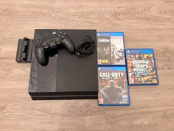 PlayStation 4 400GB + GTA5/BO3/R6 Siege – 1 controller beschikbaar voor biedingen