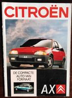 Folder - CITROËN AX - zomer 1988, Ophalen of Verzenden, Gelezen, Citroën