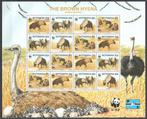 WWF postzegelvel van de Bruine Hyena of strandwolf, Ophalen of Verzenden, Postfris, Dier of Natuur