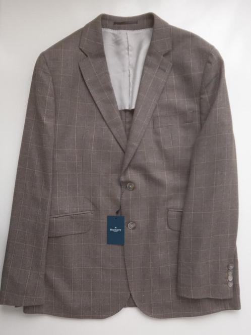 Hackett London zijde en wol bruin colbert met ruiten, mt XL, Kleding | Heren, Kostuums en Colberts, Nieuw, Maat 56/58 (XL), Bruin