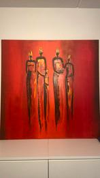 Afrikaans canvas Schilderij met Vrouwenfiguren, Ophalen