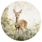 Muurdecoratie Baby Hertje Behangcirkel Ronde Sticker Bambi, Nieuw, Wanddecoratie, Verzenden