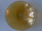 Okergele glazen fruitschaal - Tuinland, Schaal, Rond, Ophalen of Verzenden, Glas