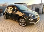Fiat 500 Twinair Turbo 80pk 2017 Zwart, Voorwielaandrijving, Euro 6, Leder en Stof, Origineel Nederlands