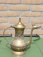 Antieke koperen zwanehals theepot, Antiek en Kunst, Antiek | Koper en Brons, Ophalen of Verzenden