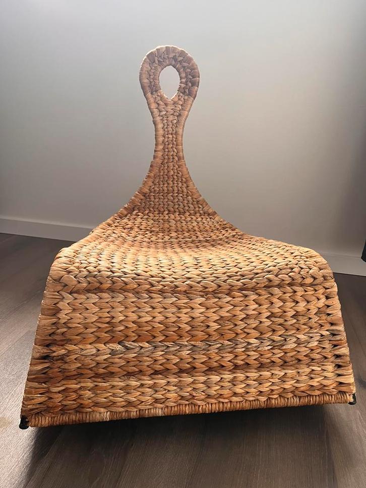 IKEA Gullholmen rotan stoel – stijlvol en comfortabel, Huis en Inrichting, Stoelen, Gebruikt, Eén, Riet of Rotan, Bruin, Ophalen