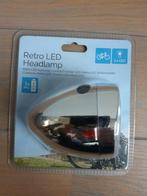 Retro LED 'voor'-fietslamp, Fietsen en Brommers, Fietsaccessoires | Fietsverlichting, Ophalen of Verzenden, Nieuw, Batterij, Verlichtingsset
