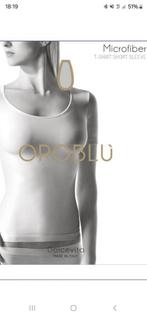 Oroblu t shirt wit en zwart xl microfiber, Ophalen of Verzenden, Wit