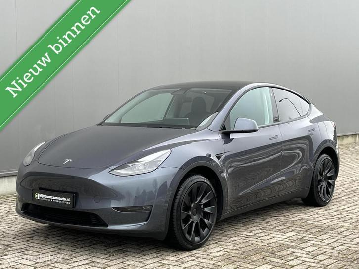 Tesla Model Y Long Range AWD 75 kWh - SOH 90 % - Trekhaak, Auto's, Tesla, Bedrijf, Te koop, Model Y, 4x4, ABS, Adaptive Cruise Control