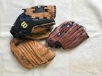 Set van drie baseball handschoenen Wilson Rawlings Vintage l, Handschoen, Gebruikt, Verzenden, Honkbal