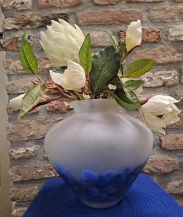 Tarnowiec Art Glass Blauw Vaas beschikbaar voor biedingen