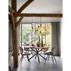 Houten eettafel met metalen onderstel, Ophalen, Gebruikt, 150 tot 200 cm, Vijf personen of meer