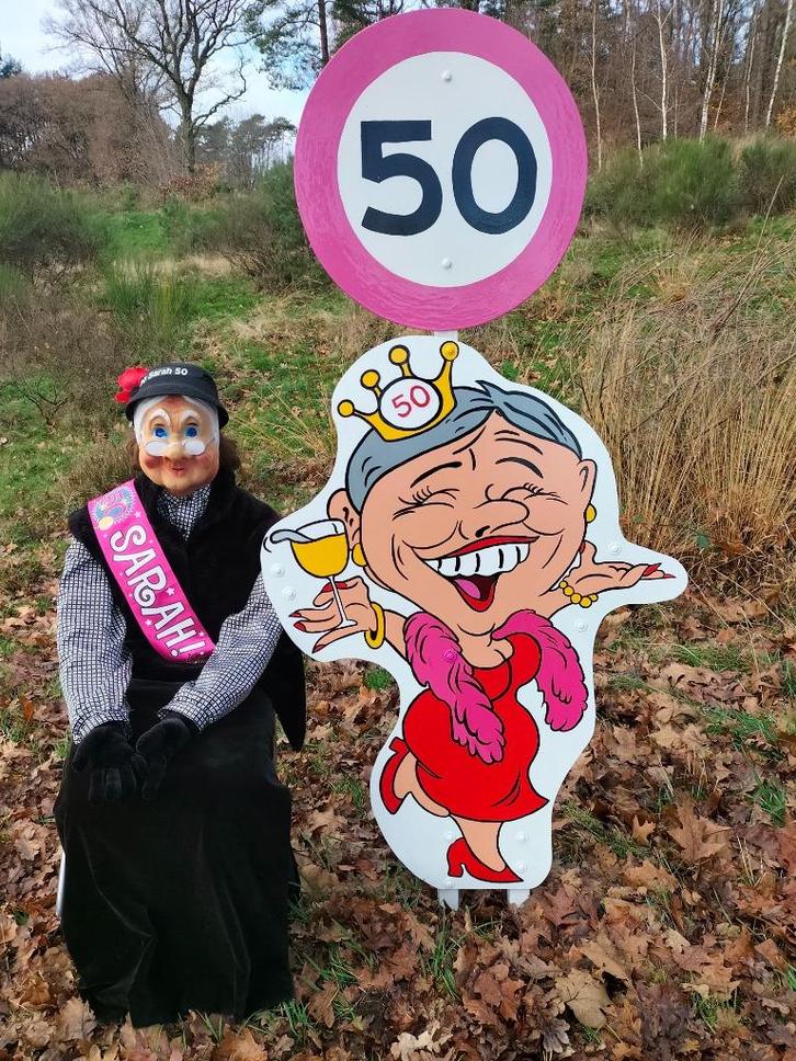 Feest set voor 50 jarige verjaardag Sarah of Abraham zie adv, Hobby en Vrije tijd, Feestartikelen | Verhuur, Zo goed als nieuw