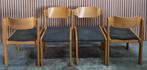 16 x Vintage houten Deense design stoelen retro cafestoelen, Huis en Inrichting, Ophalen of Verzenden, Zo goed als nieuw, Vijf, Zes of meer stoelen