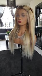 Lace Pruik Echt Haar : 13x4 Lace, 60cm Lang, Blond met Bruin, Sieraden, Tassen en Uiterlijk, Nieuw, Ophalen of Verzenden, Pruik of Haarverlenging