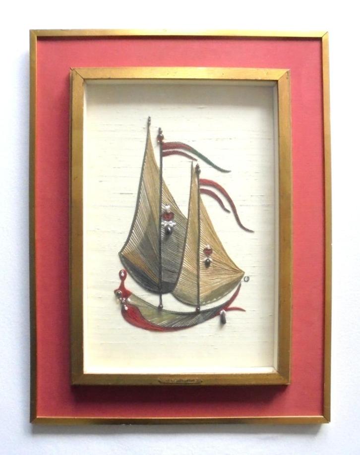 Cecile Dreesmann.1920-1994.Boot, Antiek en Kunst, Kunst | Schilderijen | Klassiek, Ophalen of Verzenden