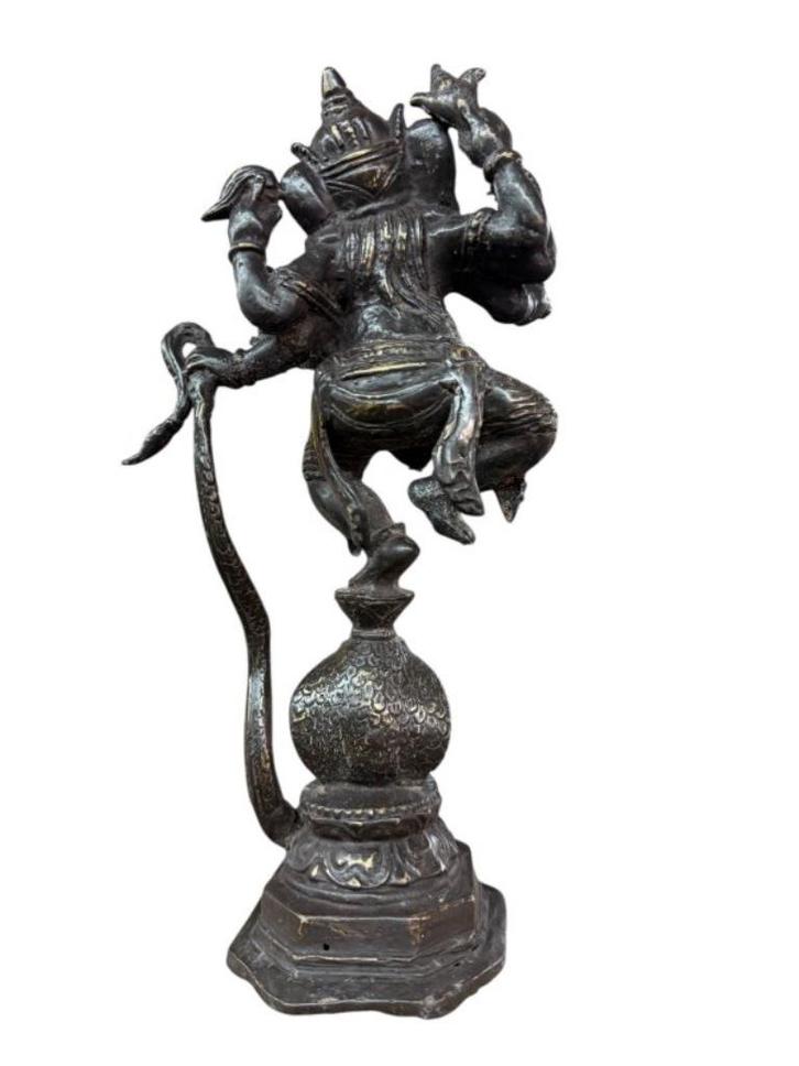 Bronzen beeld ganesha op een slang, Antiek en Kunst, Antiek | Koper en Brons, Brons, Ophalen