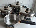 Luxe nieuwe pannenset Gold Label, Huis en Inrichting, Keuken | Potten en Pannen, Ophalen of Verzenden, Zo goed als nieuw, Rvs