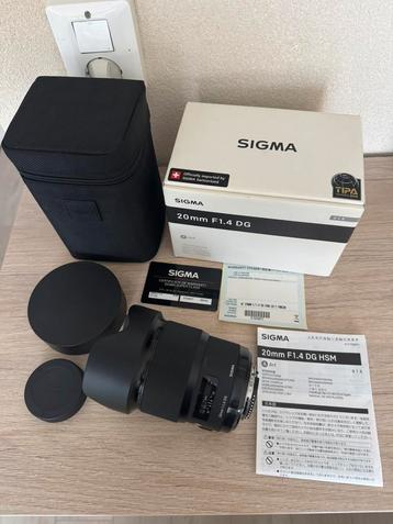 Sigma 20mm F/1.4 DG HSM  lens voor Nikon beschikbaar voor biedingen