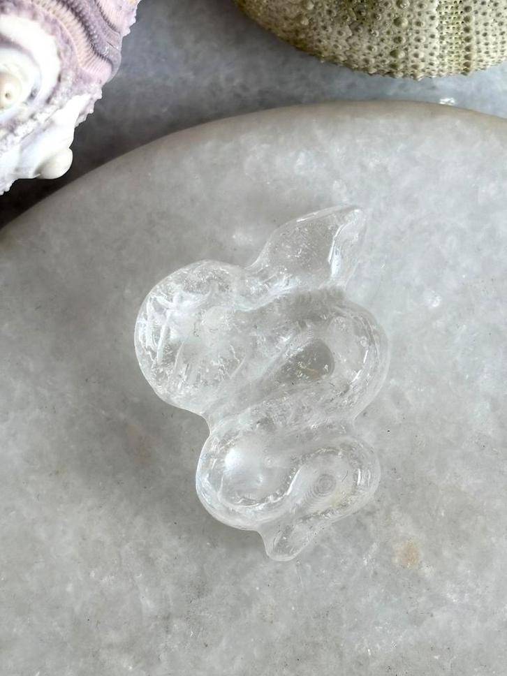 Bergkristal slang, Sieraden, Tassen en Uiterlijk, Edelstenen, Zo goed als nieuw, Ophalen of Verzenden