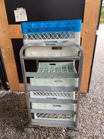 RVS trolley met Kratten, Ophalen of Verzenden, Gebruikt