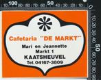 Sticker: Cafetaria De Markt - Kaatsheuvel, Ophalen of Verzenden, Zo goed als nieuw, Bedrijf of Vereniging