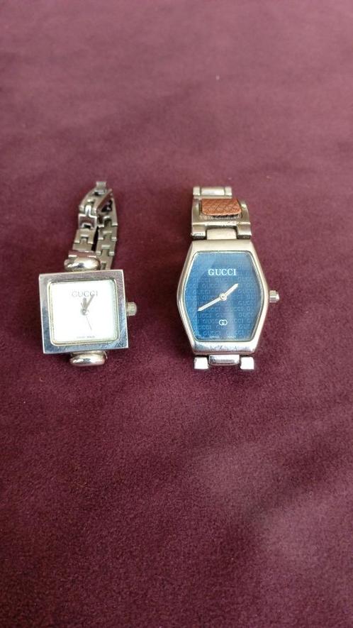 2 dameshorloges  Gucci, Sieraden, Tassen en Uiterlijk, Horloges | Dames, Gebruikt, Polshorloge, Overige merken, Staal, Staal, Ophalen of Verzenden