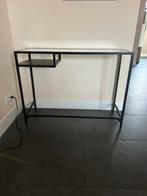 IKEA Vittsjö Laptoptafel - Zwart frame met glas, Huis en Inrichting, Tafels | Sidetables, Ophalen, Gebruikt, 50 tot 100 cm, Glas