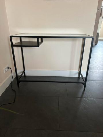 IKEA Vittsjö Laptoptafel - Zwart frame met glas beschikbaar voor biedingen