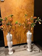 2 prachtige vazen met zijdenbloemen, Ophalen, Nieuw